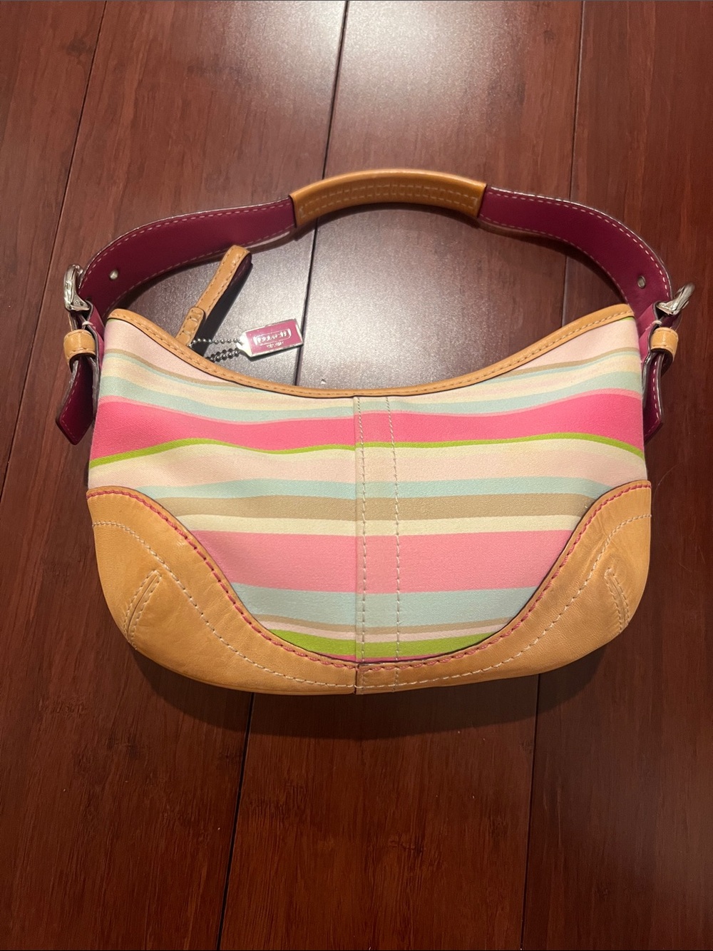 Vintage Coach Y2K Soho Hampton Striped Purse - Picture 4 of 12